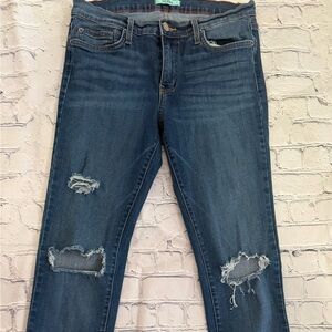 Karlie Dark Blue Distressed Skinny Jeans